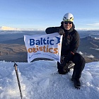 Флаг Baltic Logistics на вершине Cotopaxi